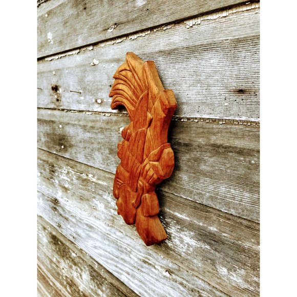 Vintage Wood South American Man Wall Plaque - Picture 9 of 10